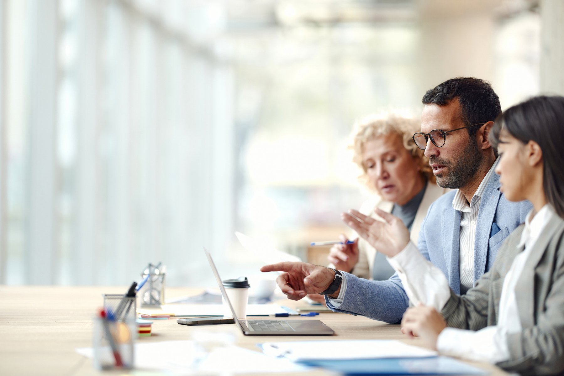 Meetings header stock image